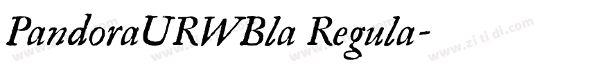 PandoraURWBla Regula字体转换
